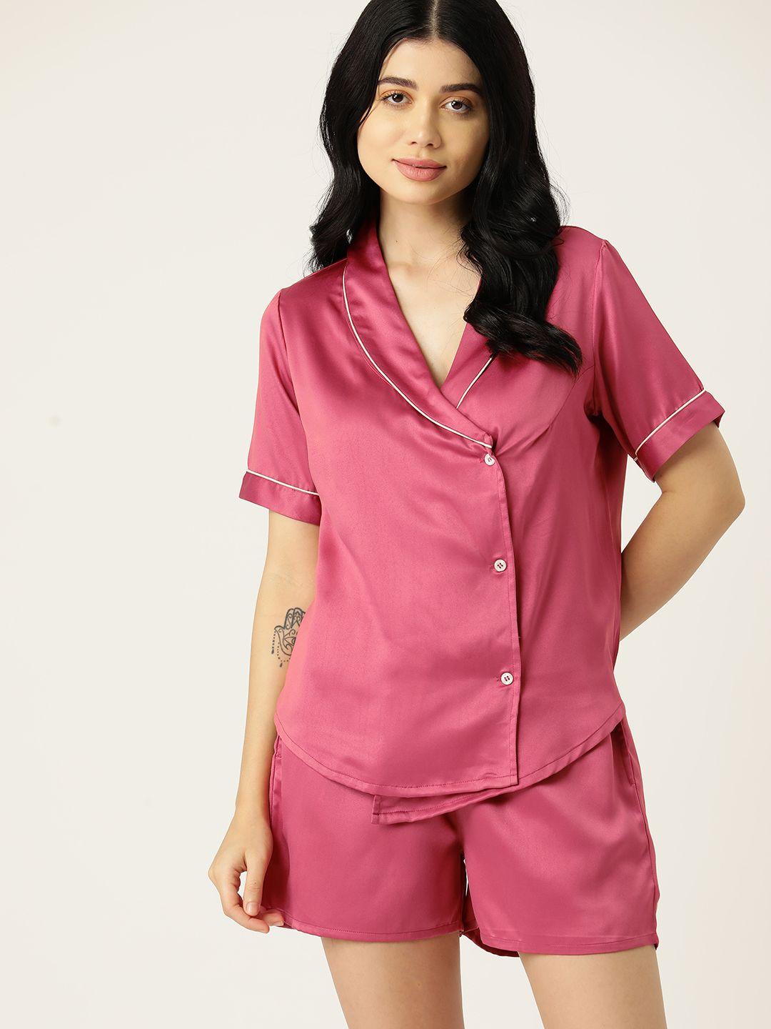 etc women solid night suit