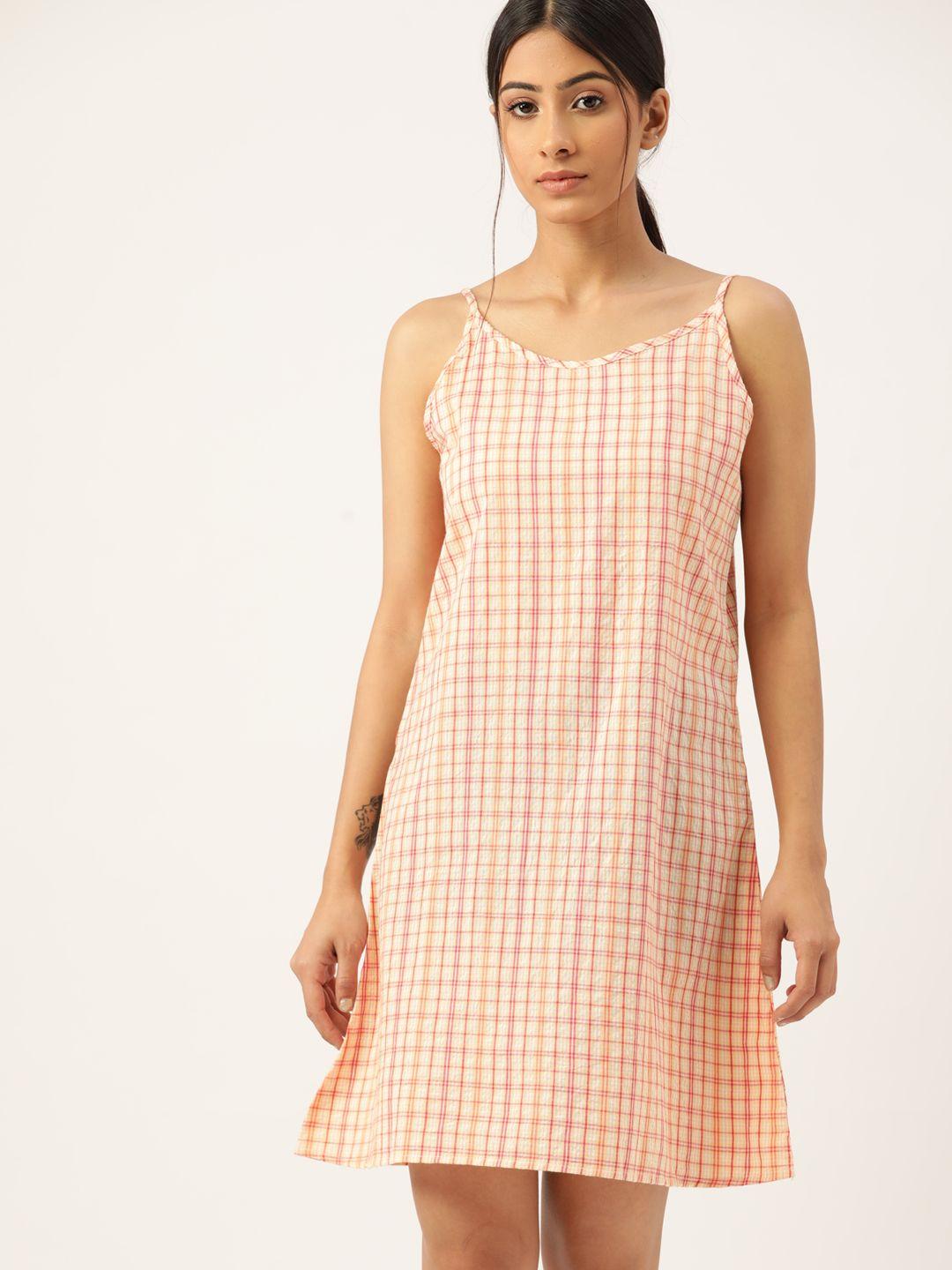 etc yellow & red checked nightdress