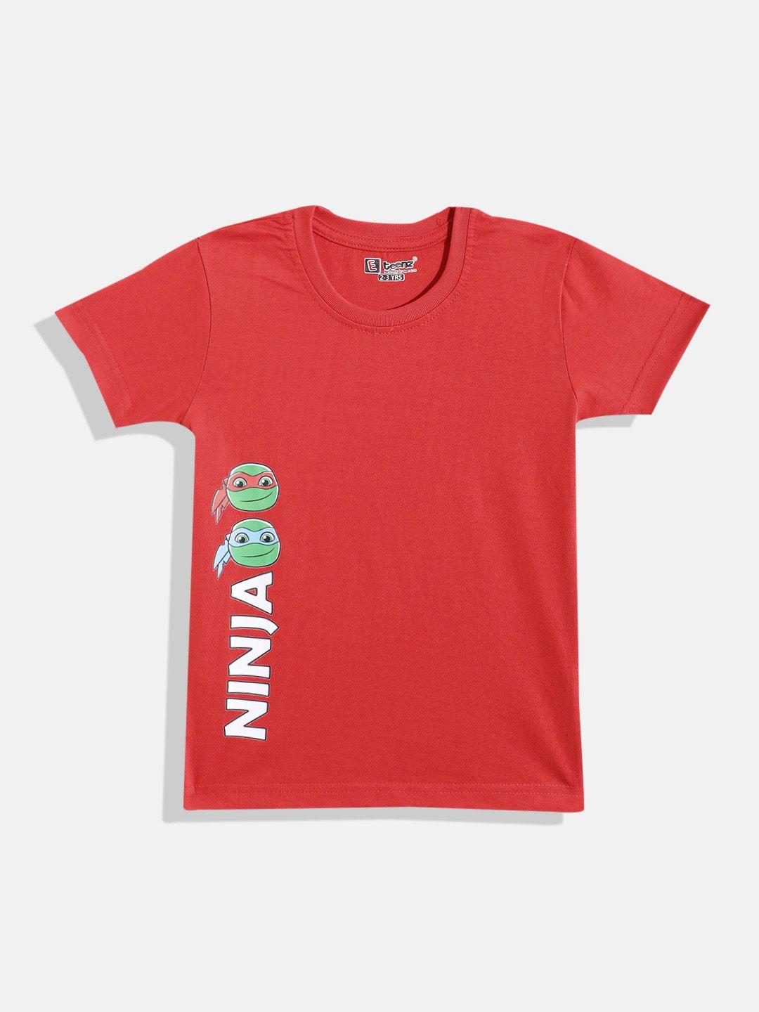 eteenz boys premium cotton mutant ninja turtle printed t-shirt