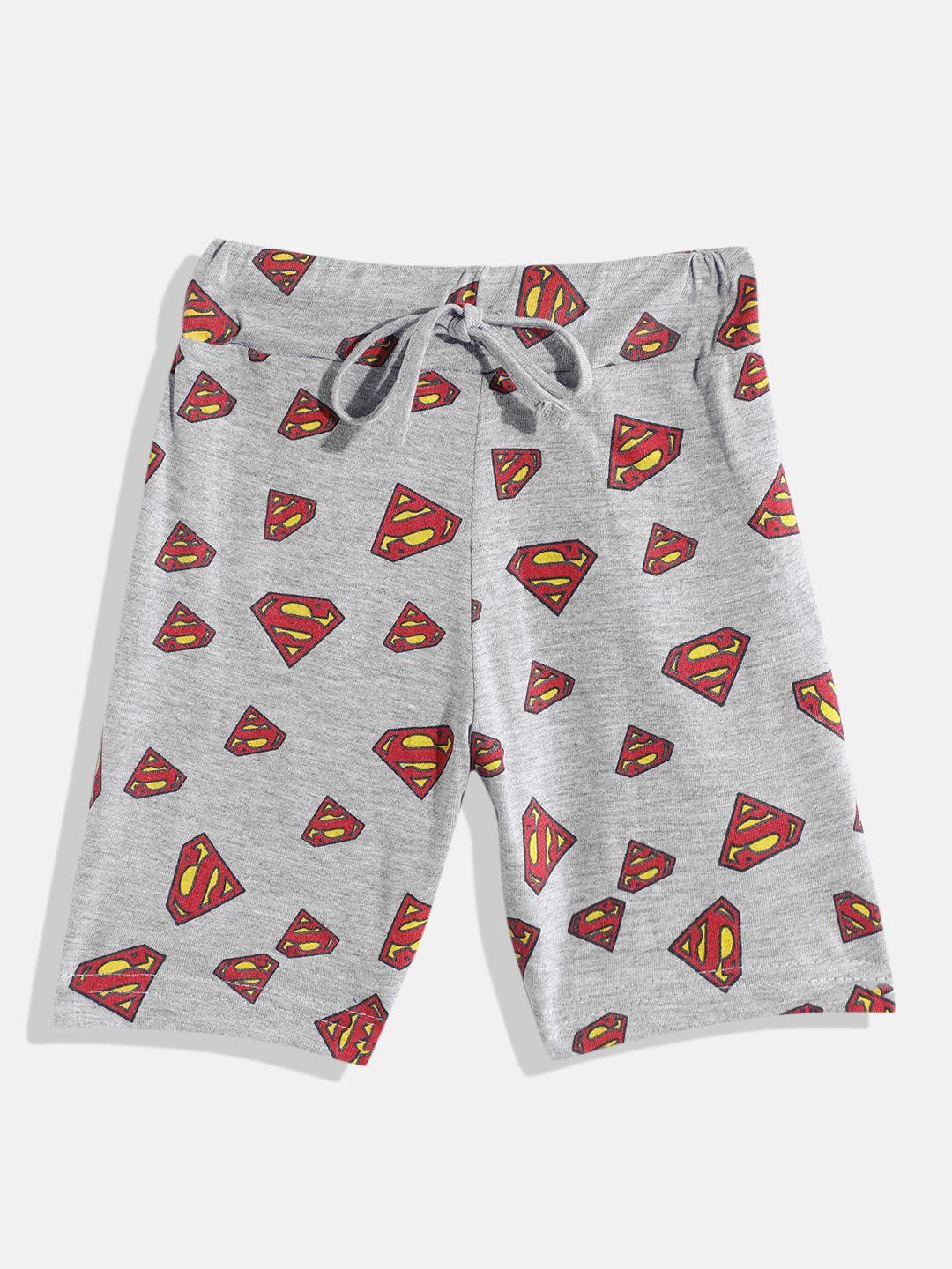 eteenz boys premium cotton superman printed shorts
