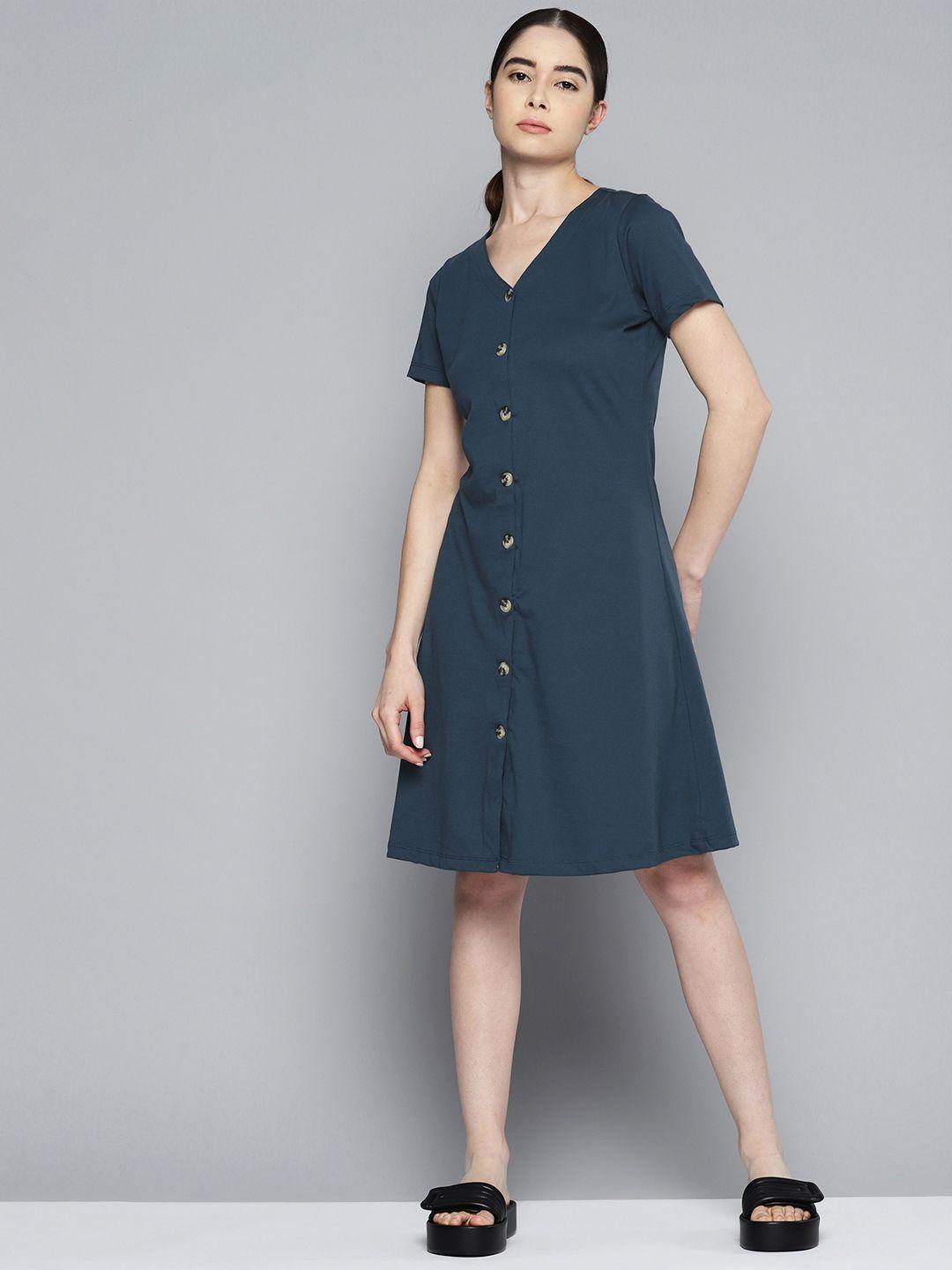 ether a-line pure cotton above knee dress