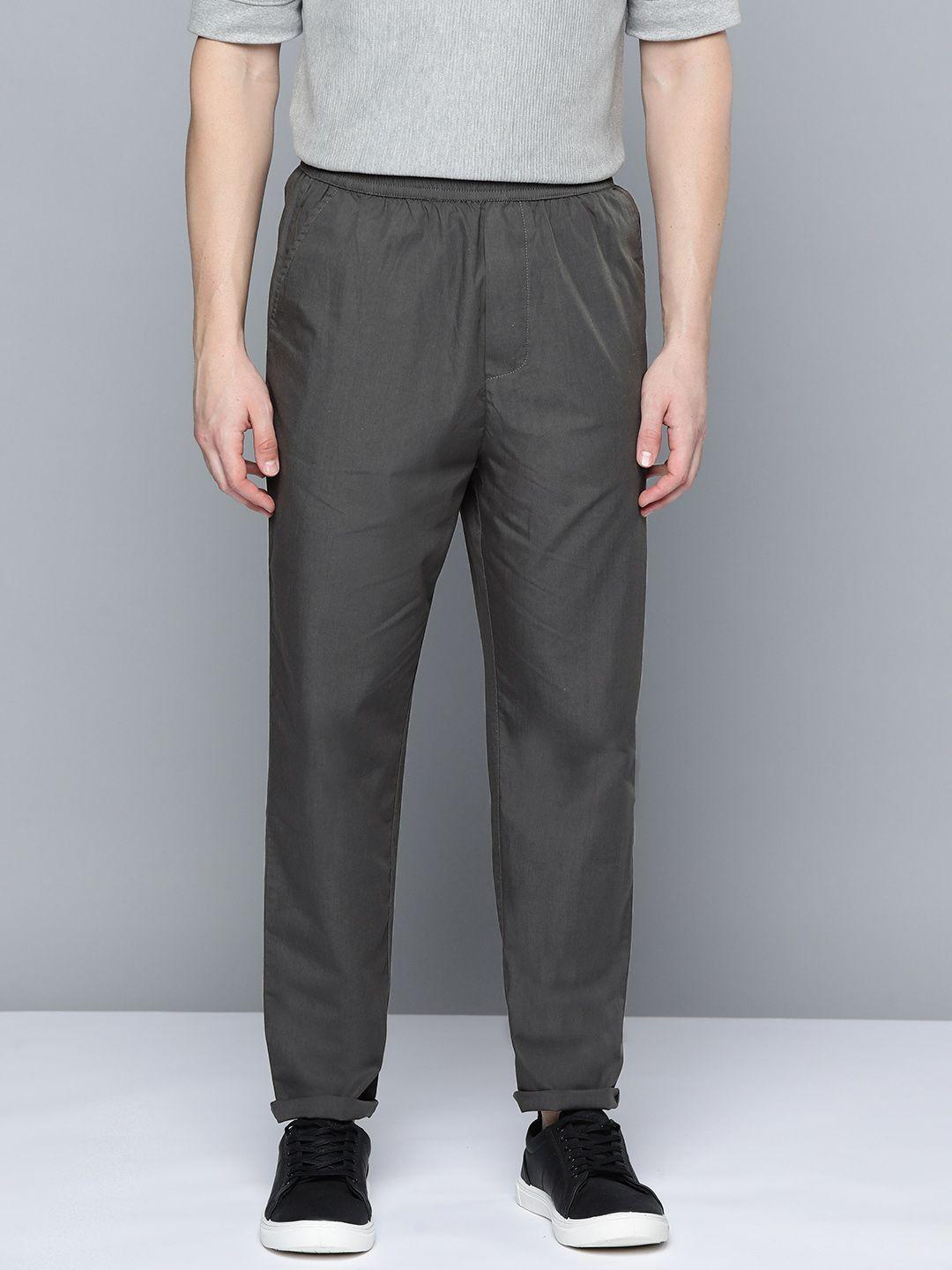 ether men pure cotton regular fit trousers