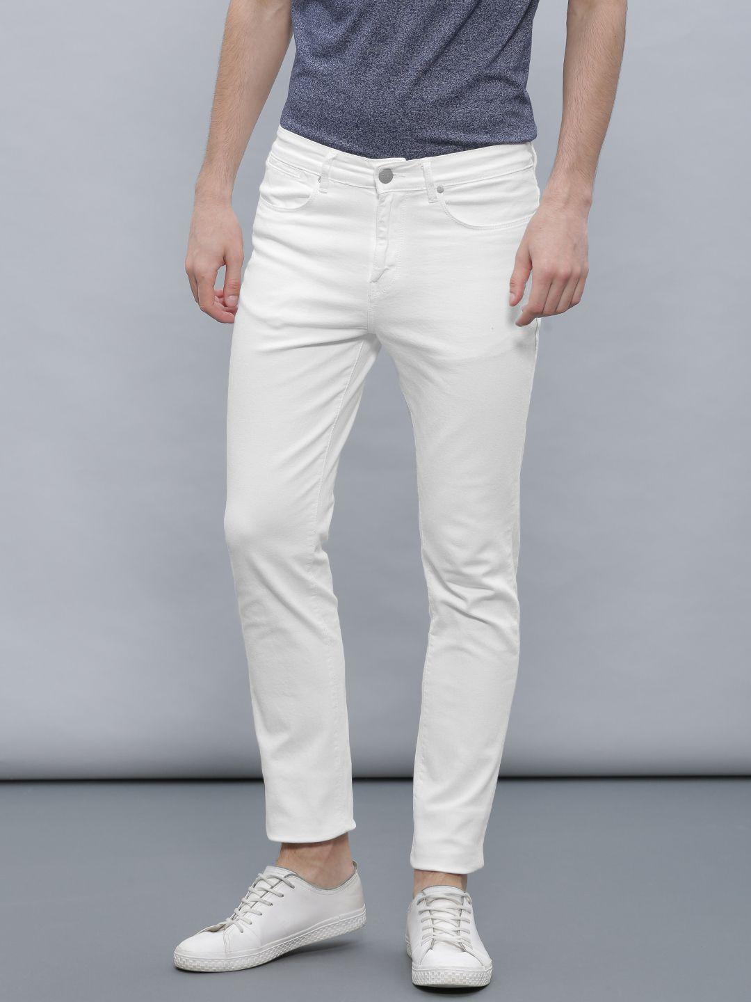 ether men white slim fit jeans