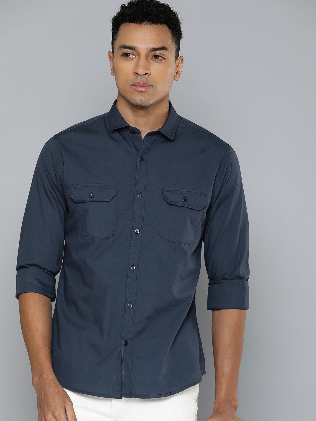 ether solid regular pure cotton casual shirt