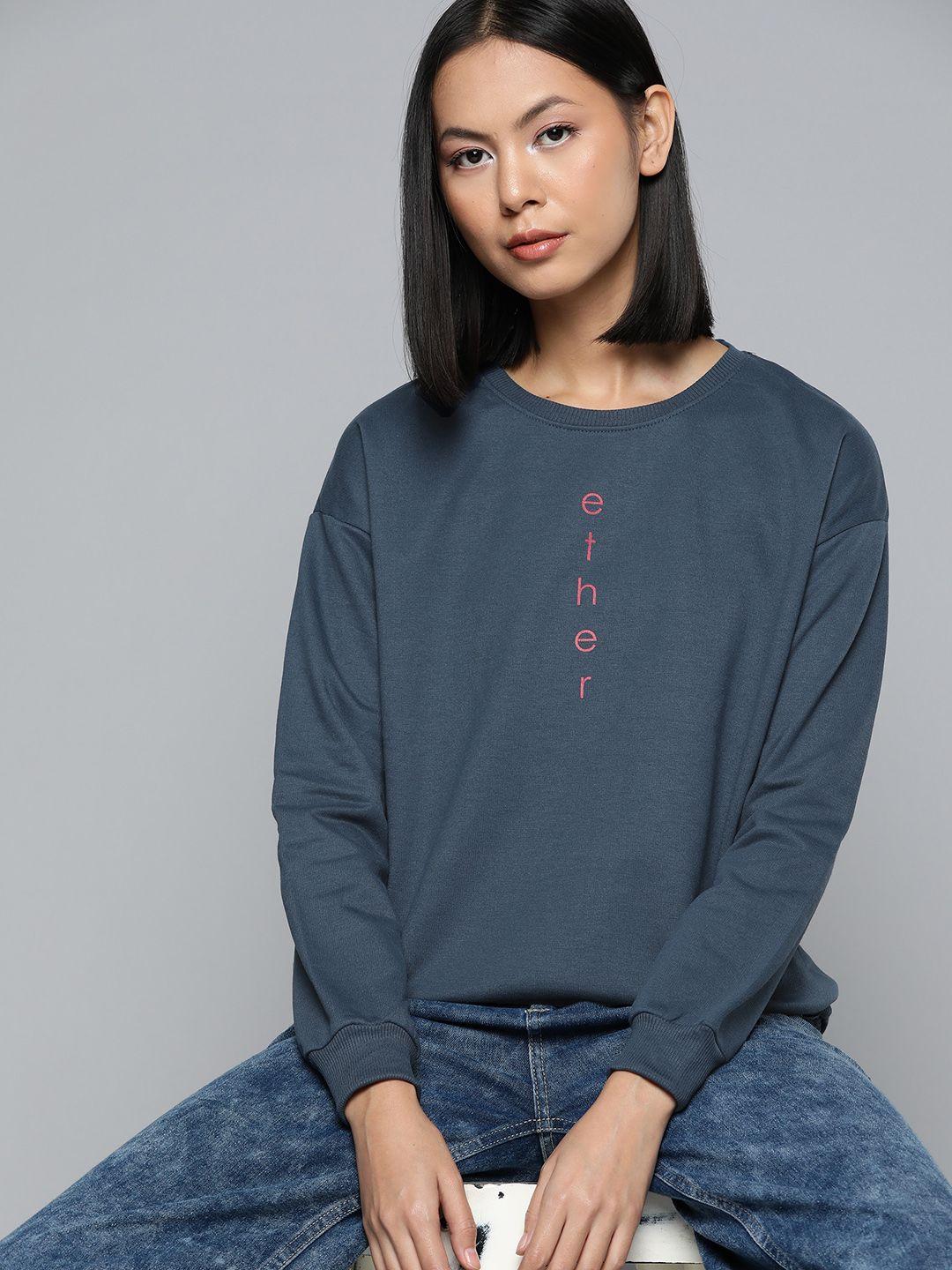 ether women brand logo printed sweatshirt