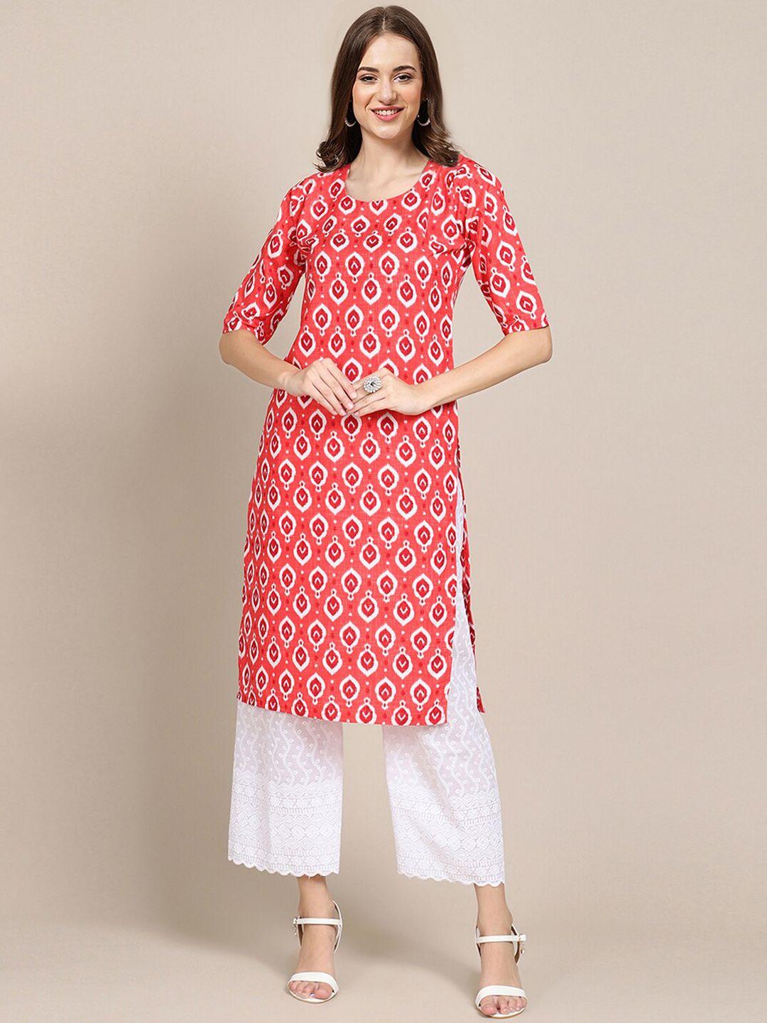 ethnic basket pack of 5 women ethnic motifs printed block print crepe kurta