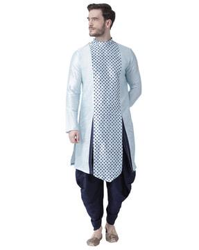 ethnic block print sherwani kurta