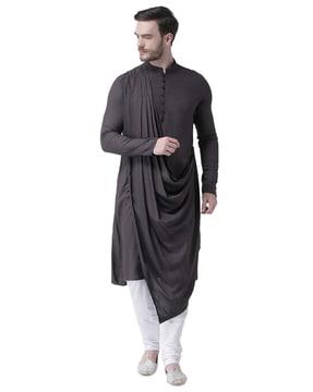 ethnic long kurta with cowl detail