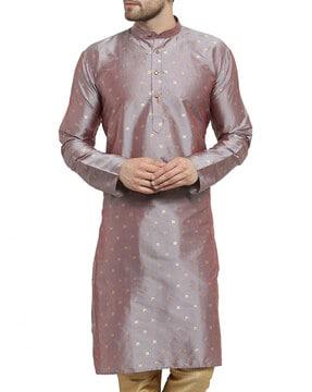 ethnic micro print long kurta