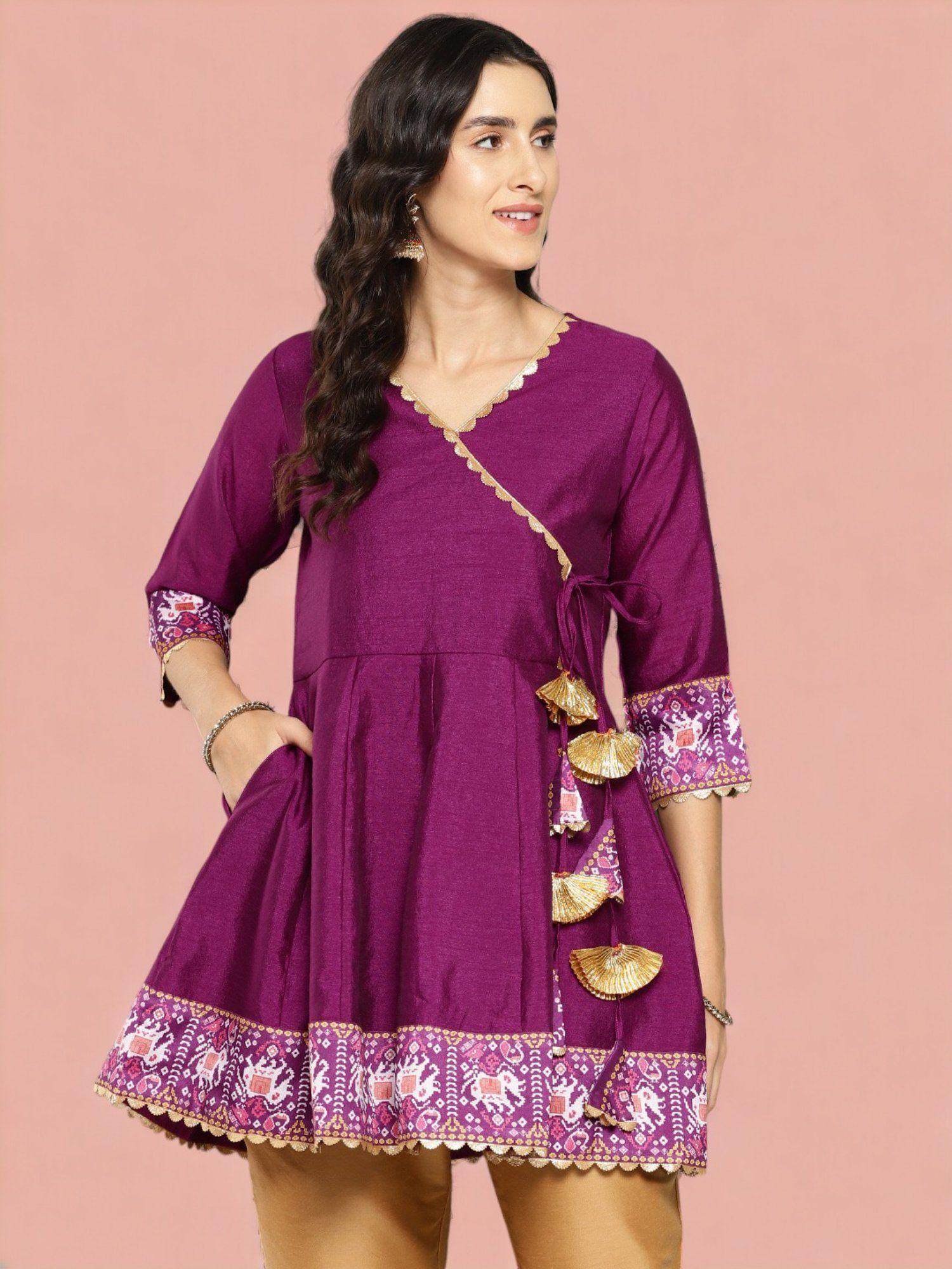 ethnic print tie-ups tunic