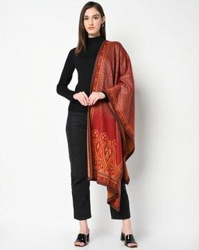 ethnic print winter stole