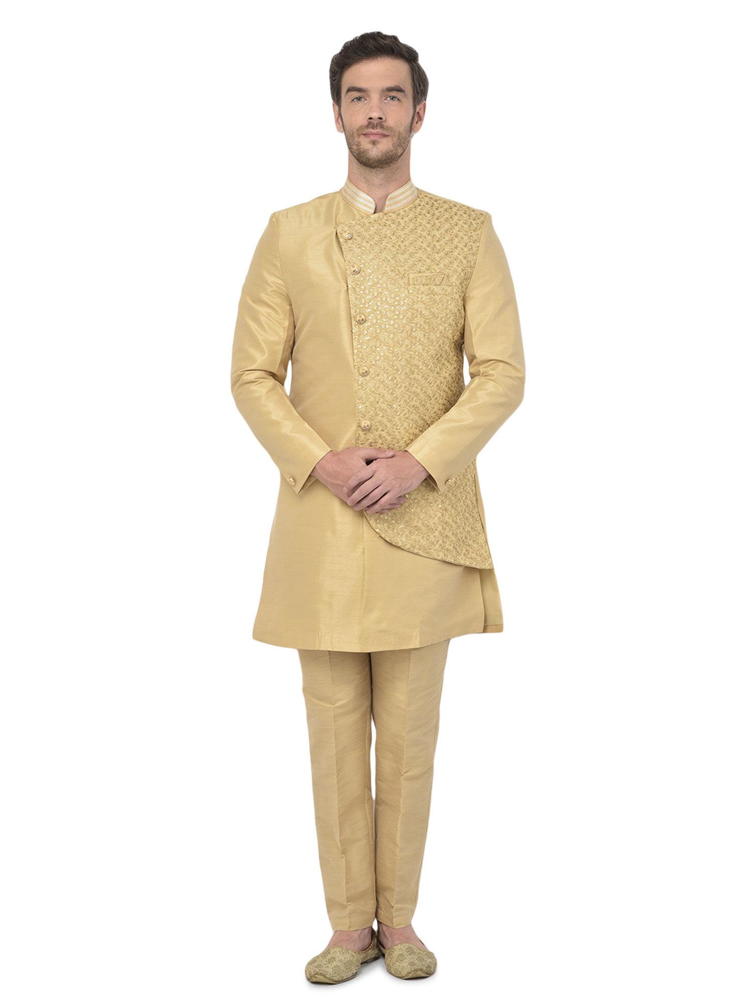 ethnic wear sherwani for men (set of 2)