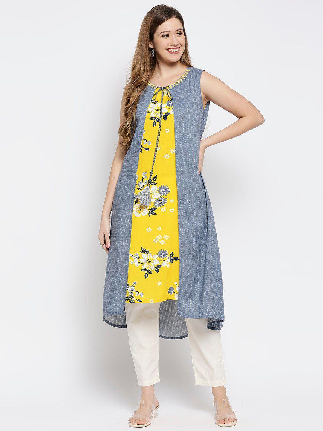 ethnicity navy blue floral dress