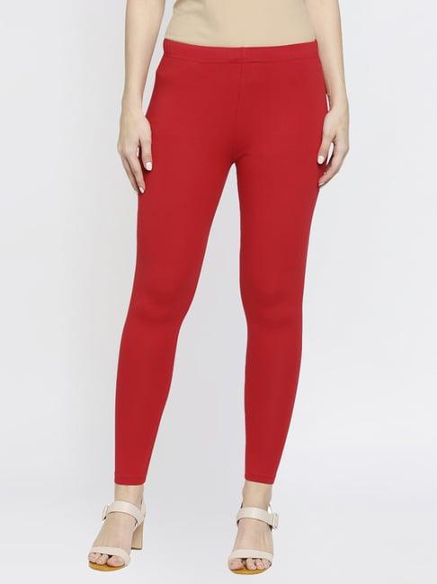 ethnicity red regular fit leggings