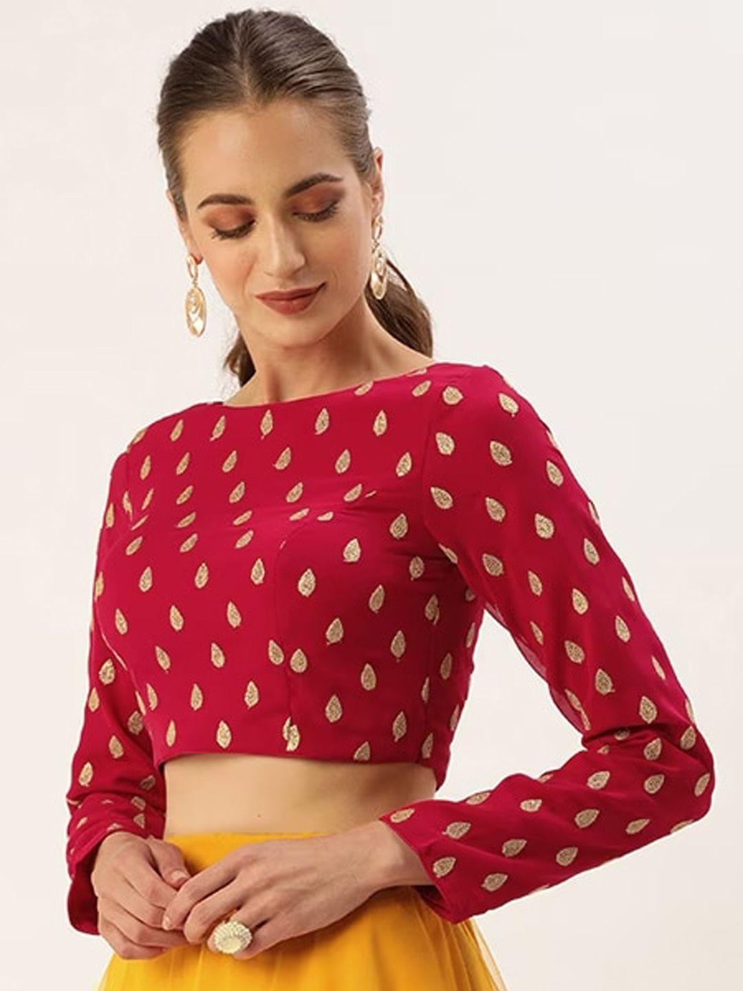 ethnovog embroidered georgette saree blouse
