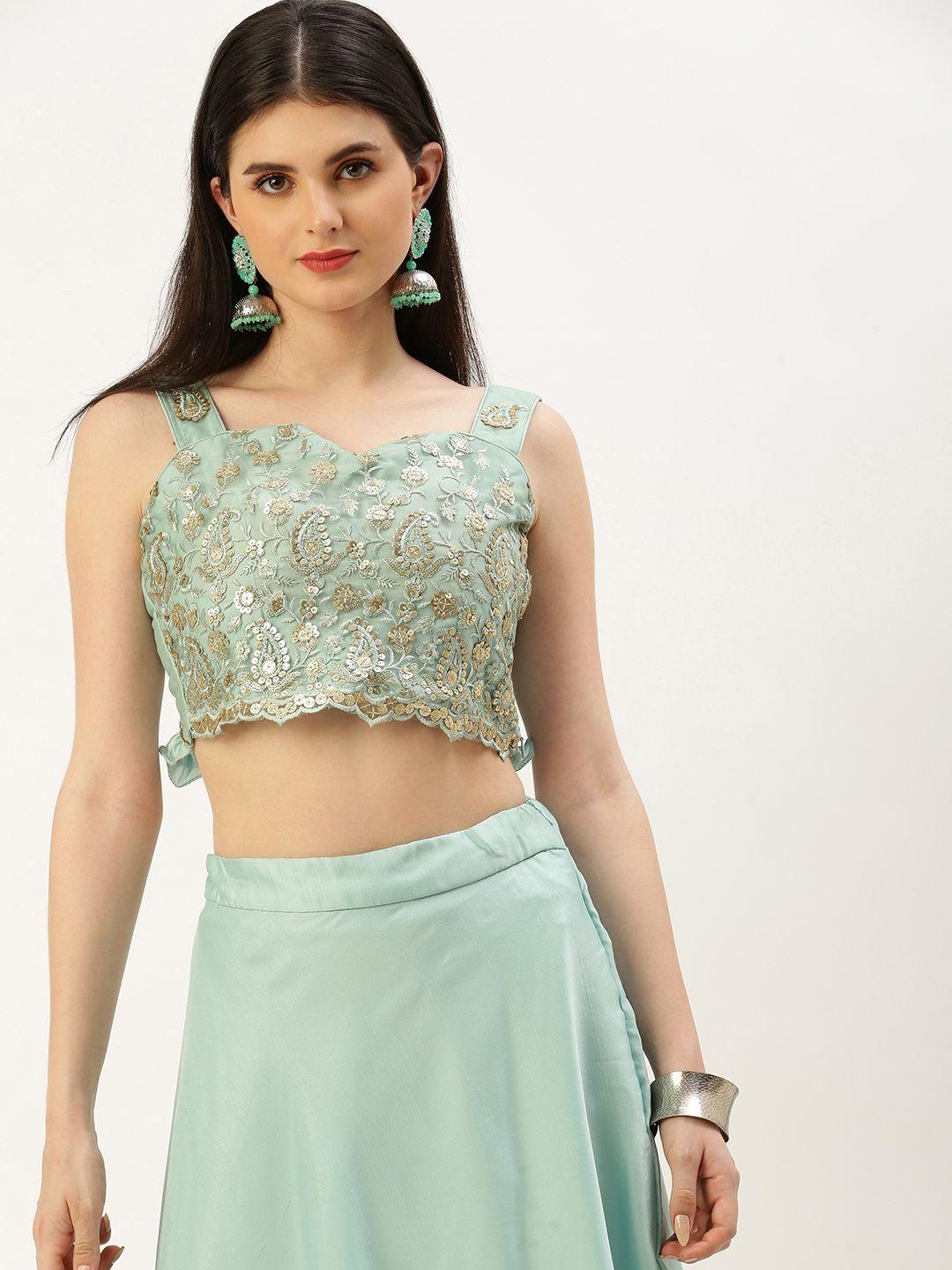 ethnovog embellished sequinned ready to wear lehenga & blouse