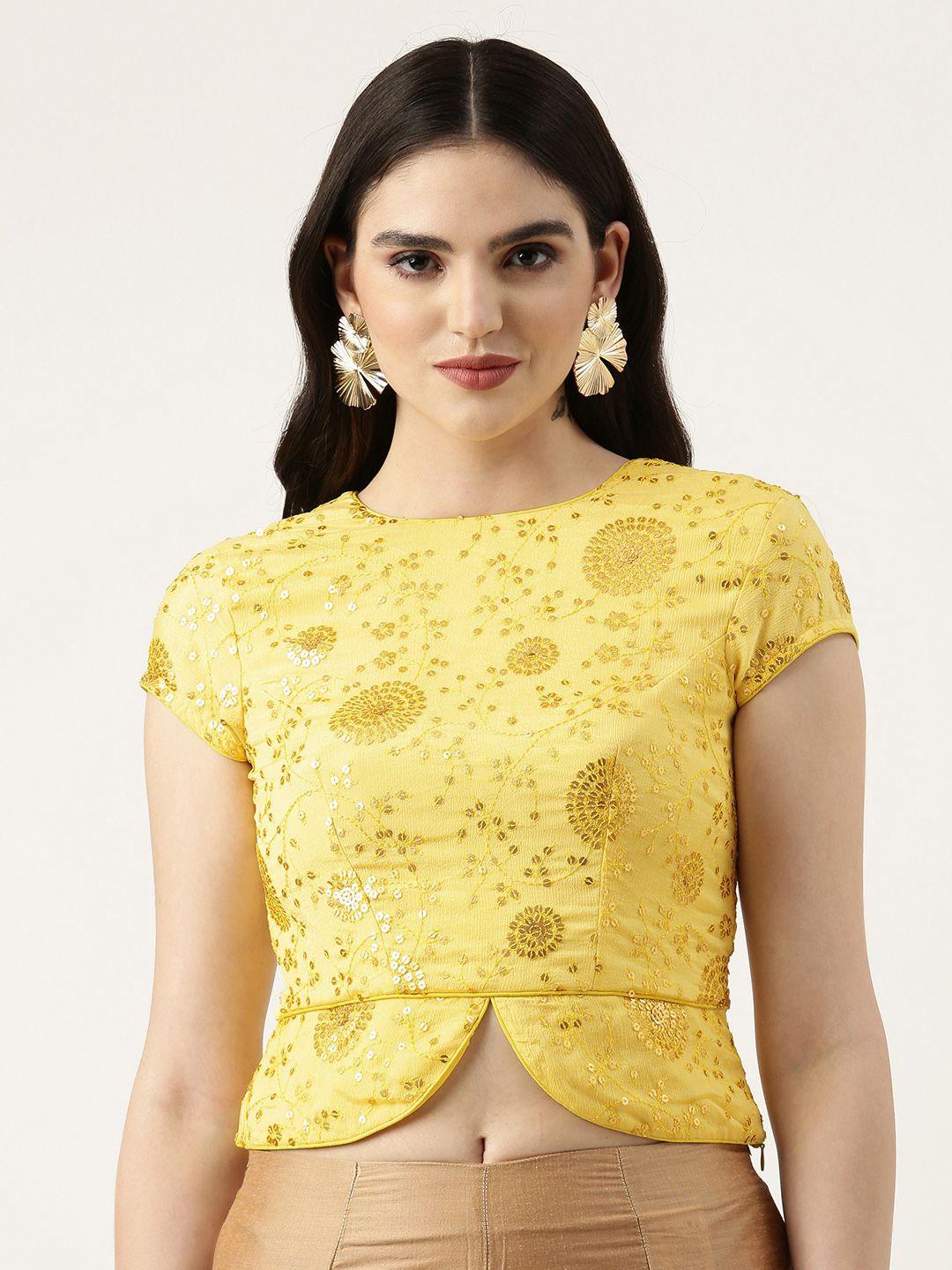 ethnovog embroidered sequinned saree blouse
