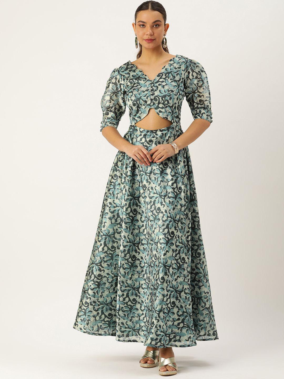 ethnovog floral maxi dress