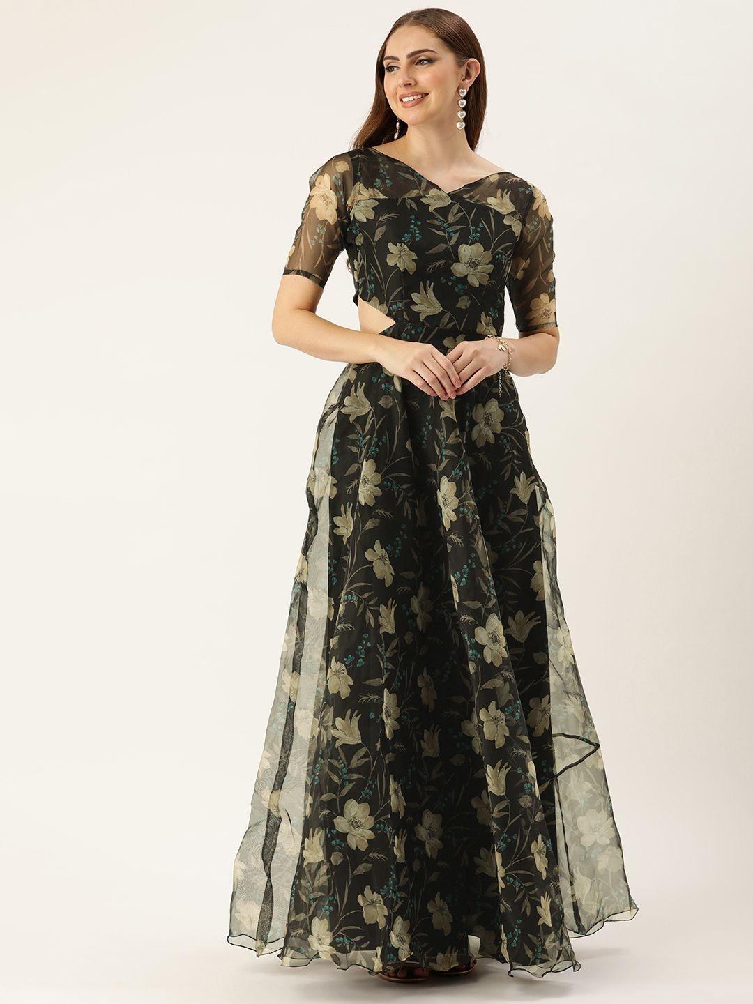 ethnovog floral print maxi dress
