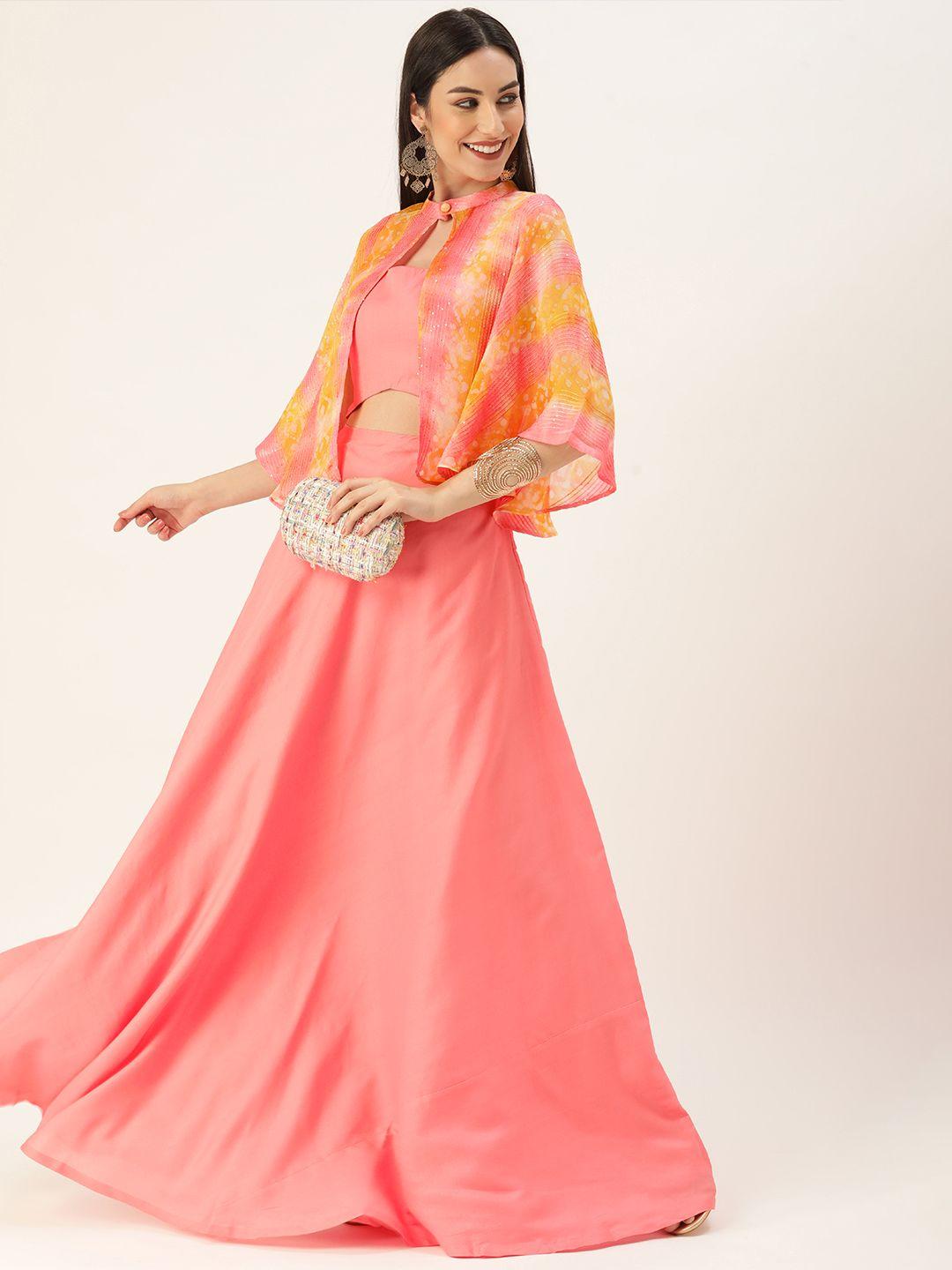 ethnovog pink ethnic maxi dress