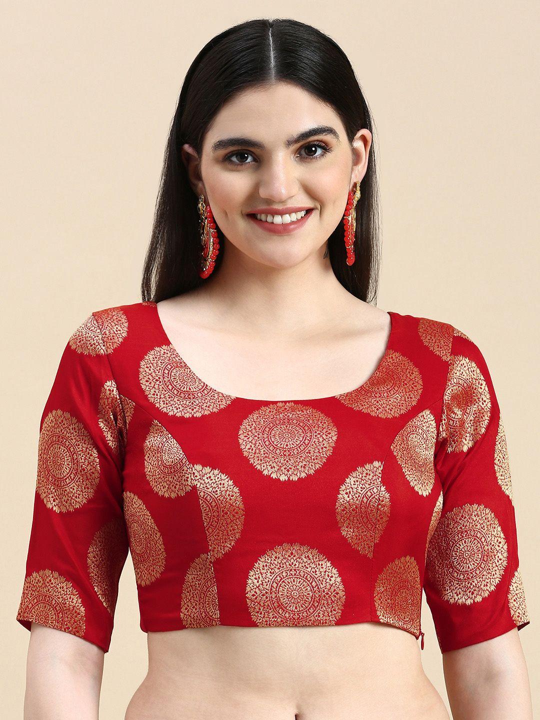 ethnovog ready to wear red taffeta blouse