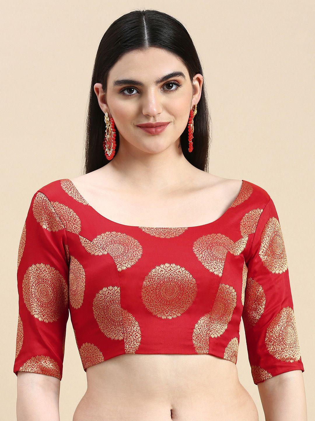 ethnovog ready to wear red taffeta blouse