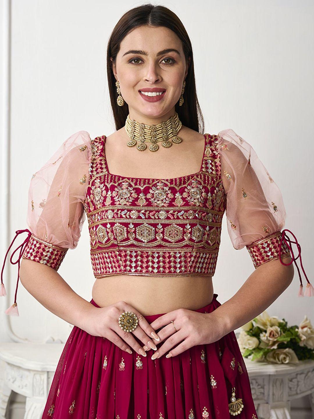 ethnovog sequin embroidered saree blouse