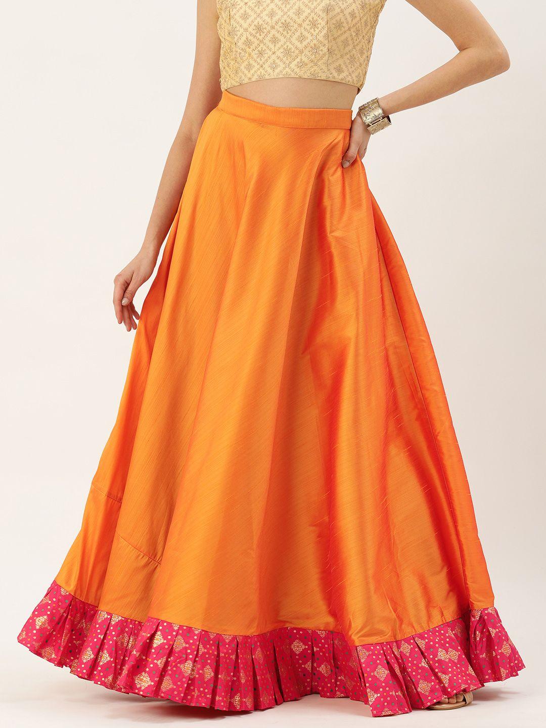 ethnovog tiered maxi flared ethnic skirt