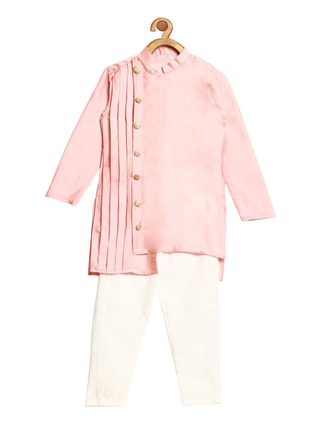 ethnovogue boys pink regular kurta with pyjamas