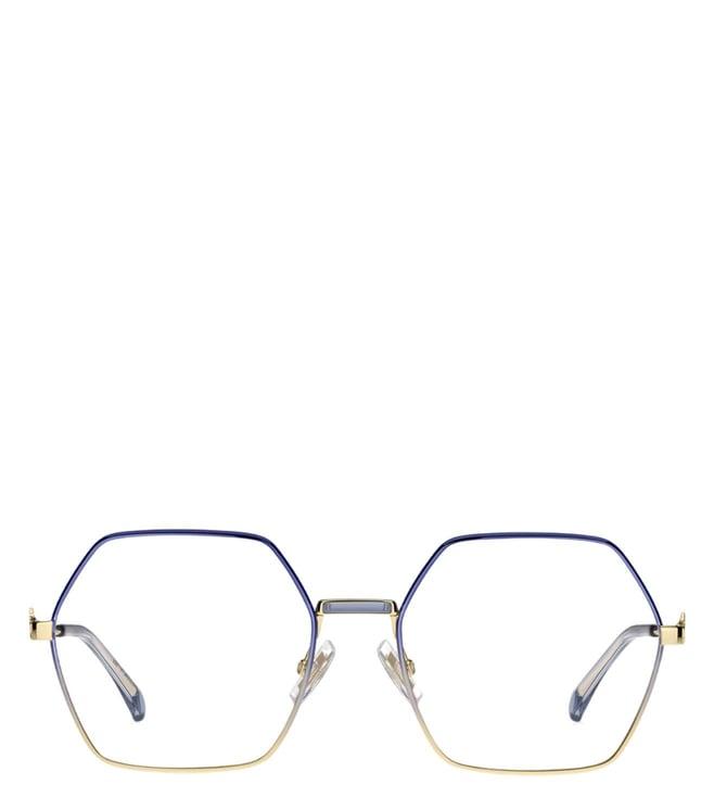 etro 108236ky25618 blue & gold geometric eye frames for women