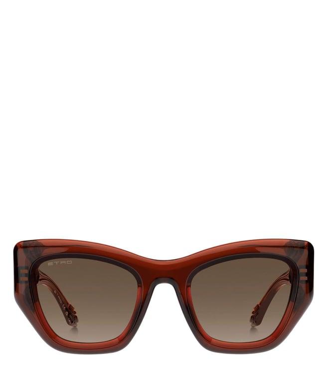 etro 2068542lf51ha brown uv protected cat eye sunglasses for women