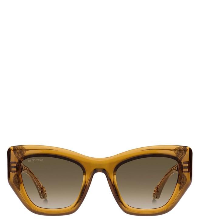 etro 206854etv51ha brown uv protected cat eye sunglasses for women