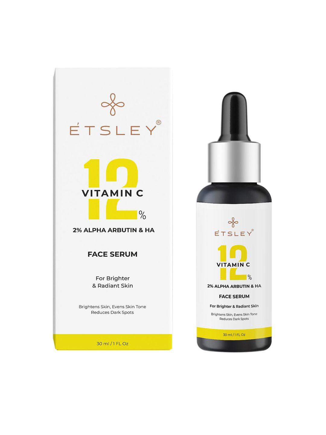 etsley unisex 12 vitamin c with alpha arbutin face serum 30ml