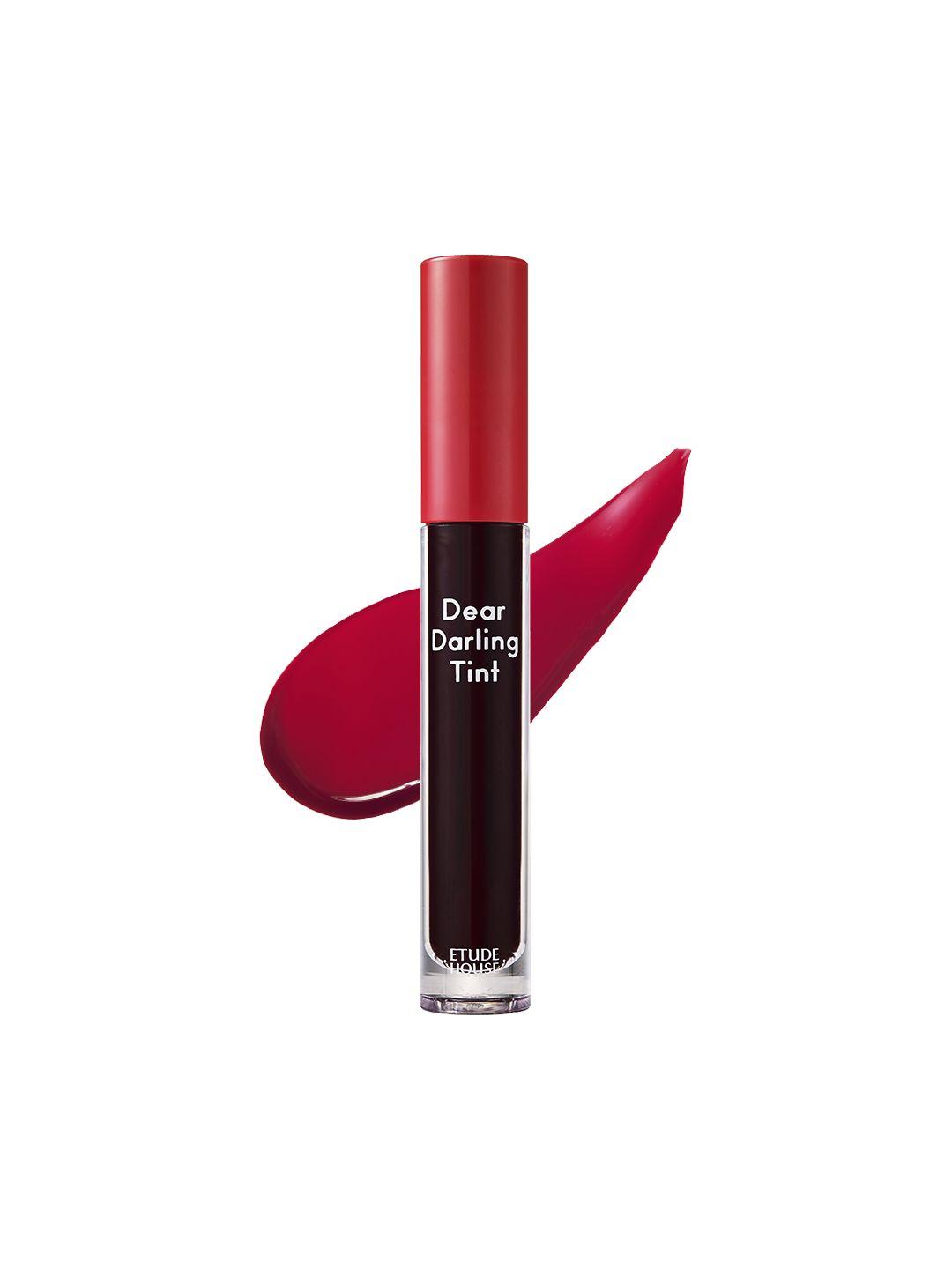 etude dear darling water gel lip & cheek tint lipstick 5 g - dracula red rd302