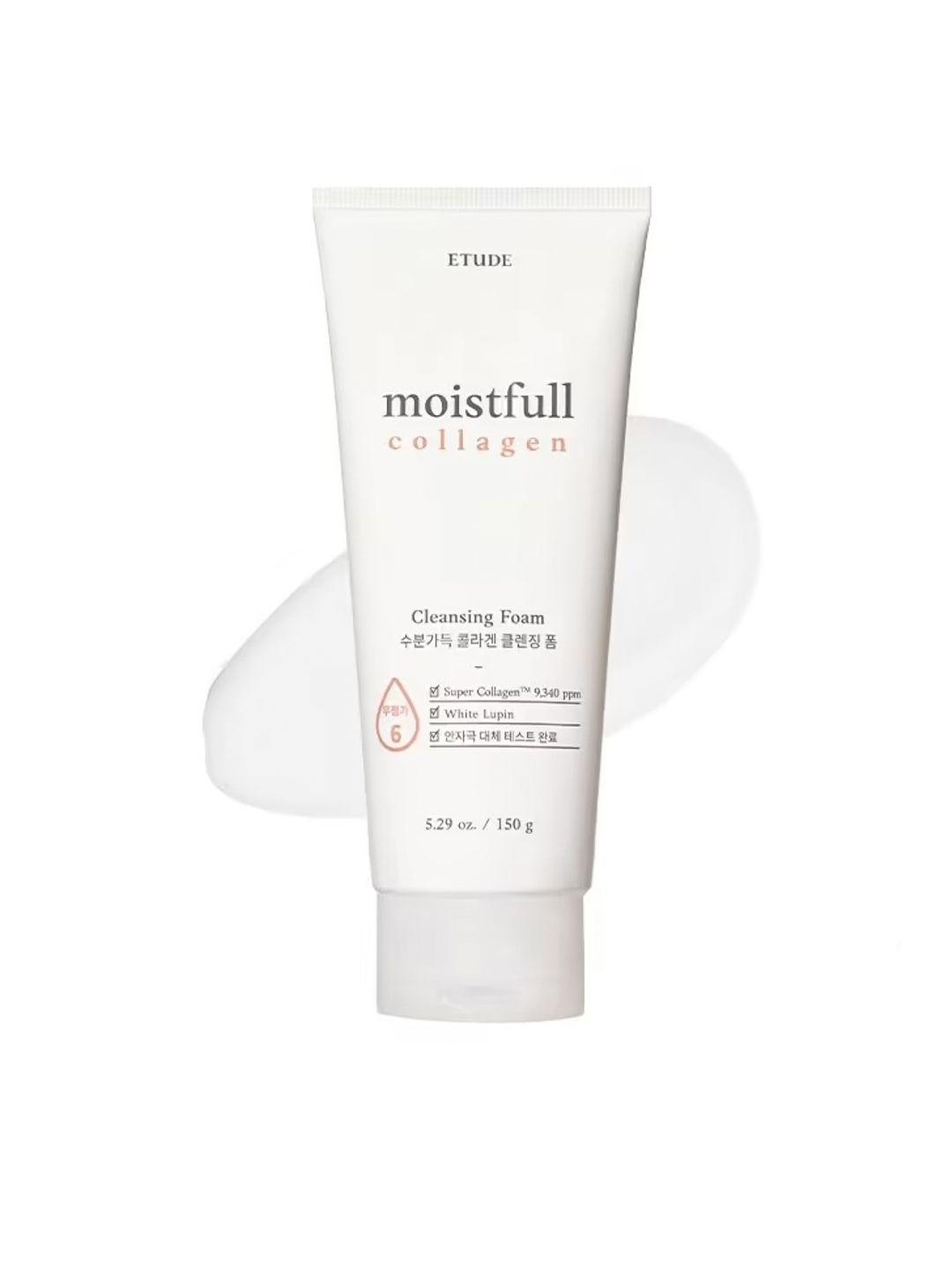 etude moistfull collagen cleansing foam with white lupin - 80 ml