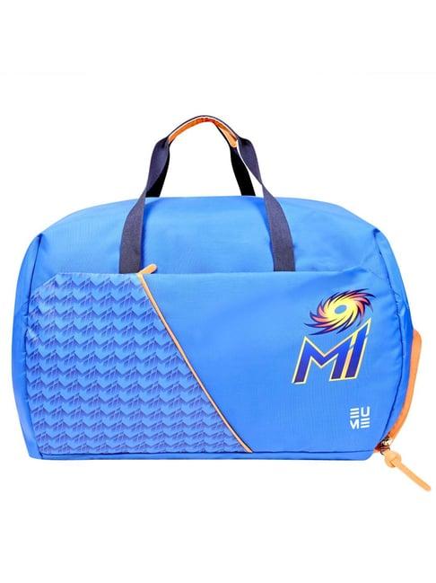 eume 33 ltrs blue mumbai indians printed large duffle bag