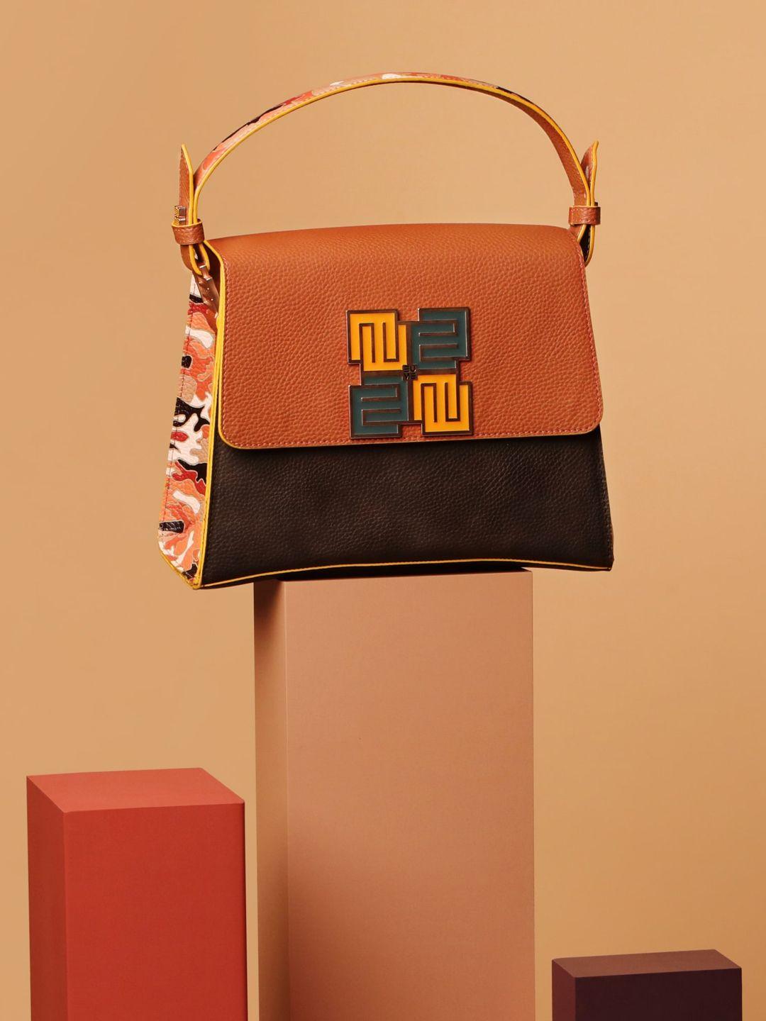eume textured structured satchel bag