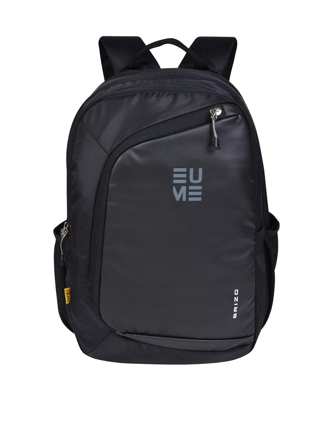 eume unisex black solid backpack