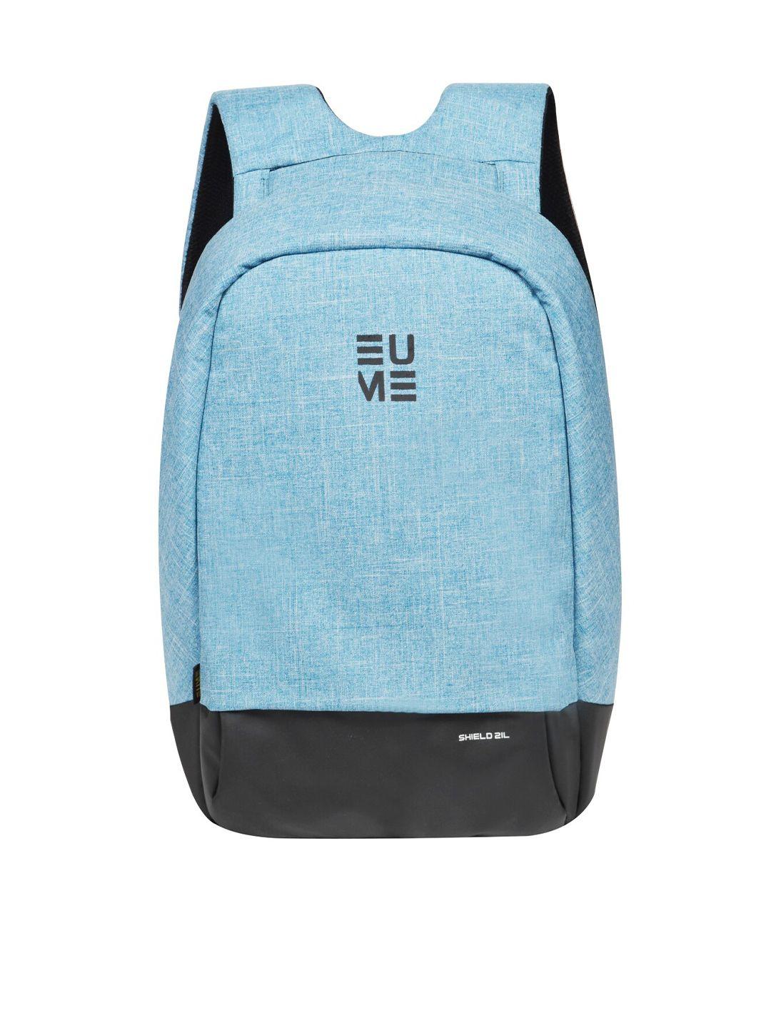 eume unisex blue & black colourblocked backpack