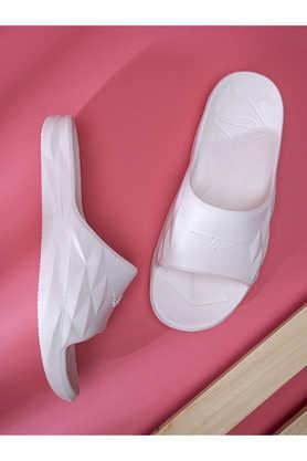 eva slip-on men's comfort slides - white
