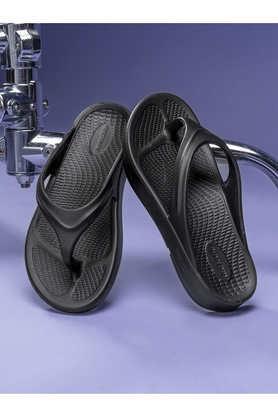 eva slip-on women's comfort flip-flops - black