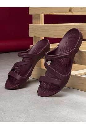 eva slip-on women's comfort slides - maroon