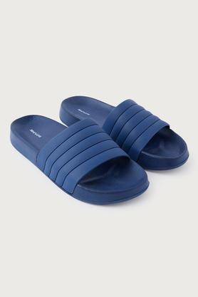 eva slipon girls casual slides - navy