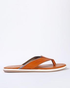 evan thong-strap leather flip-flops