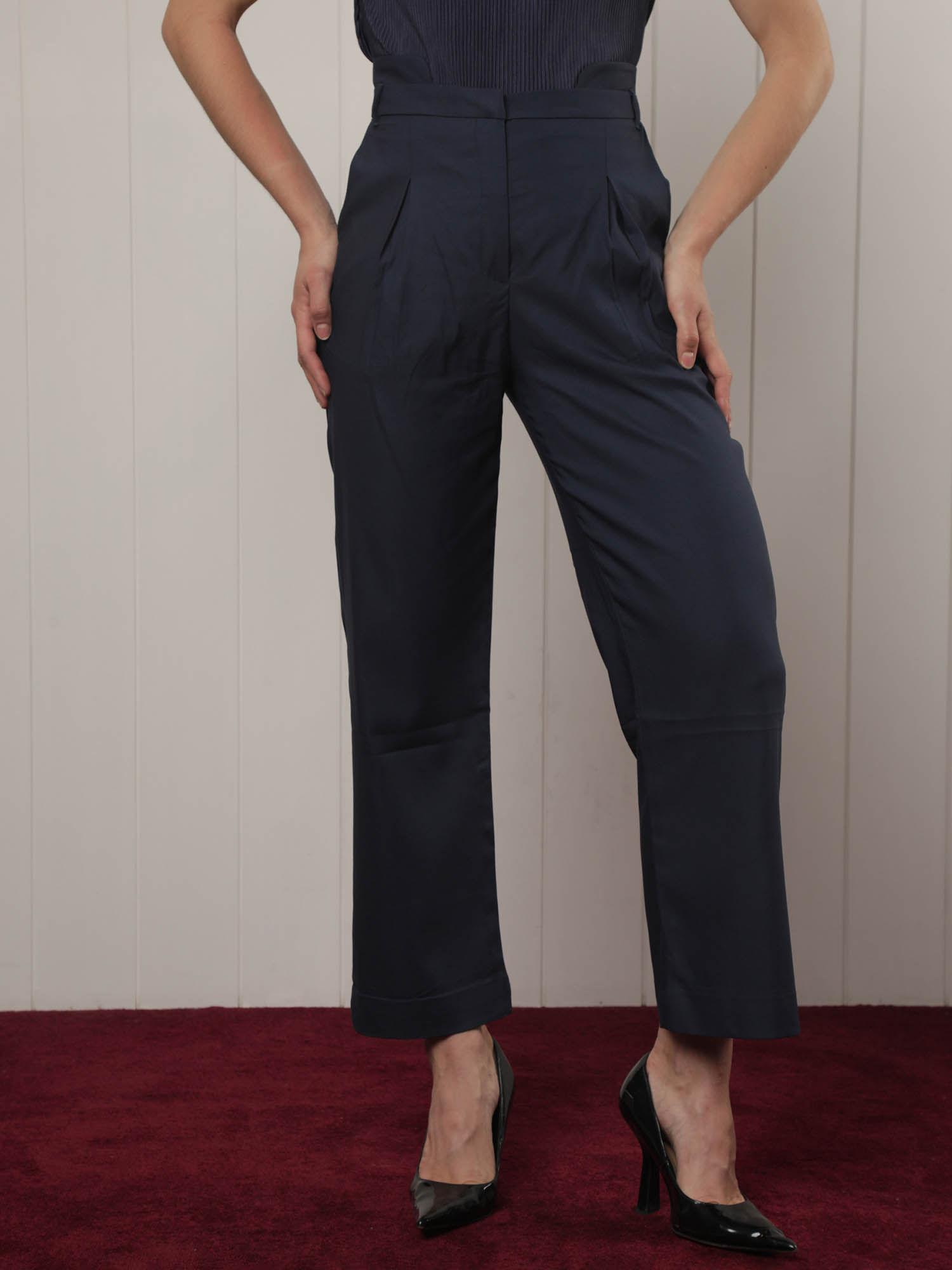 evanova navy blue trouser