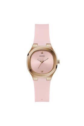 eve 16 mm pink silicone analogue watch for women - gw0658l2