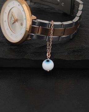 eve eye with with rose gold plated stylish watch charm - fjch3291