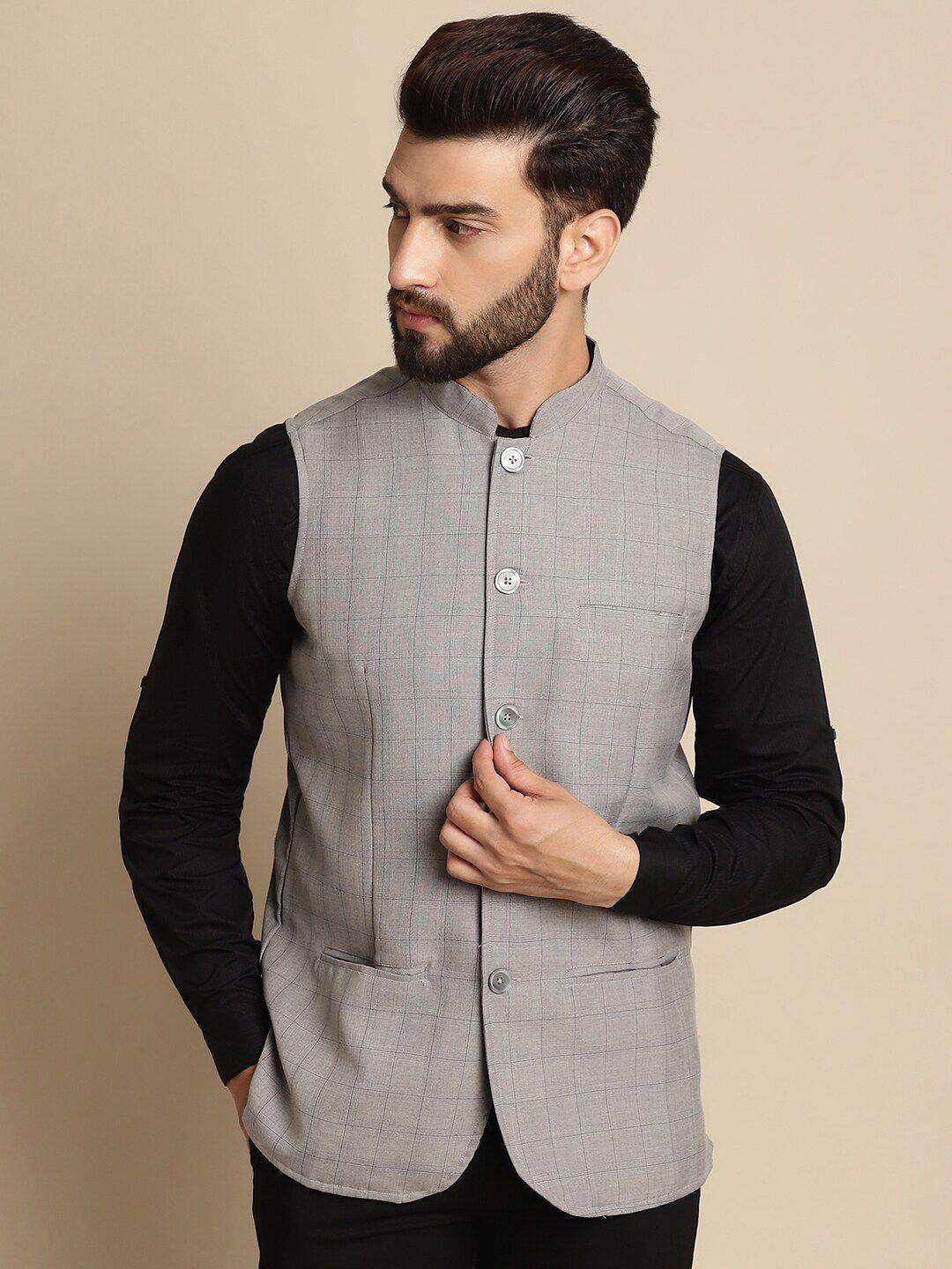 even woven design nehru jacket