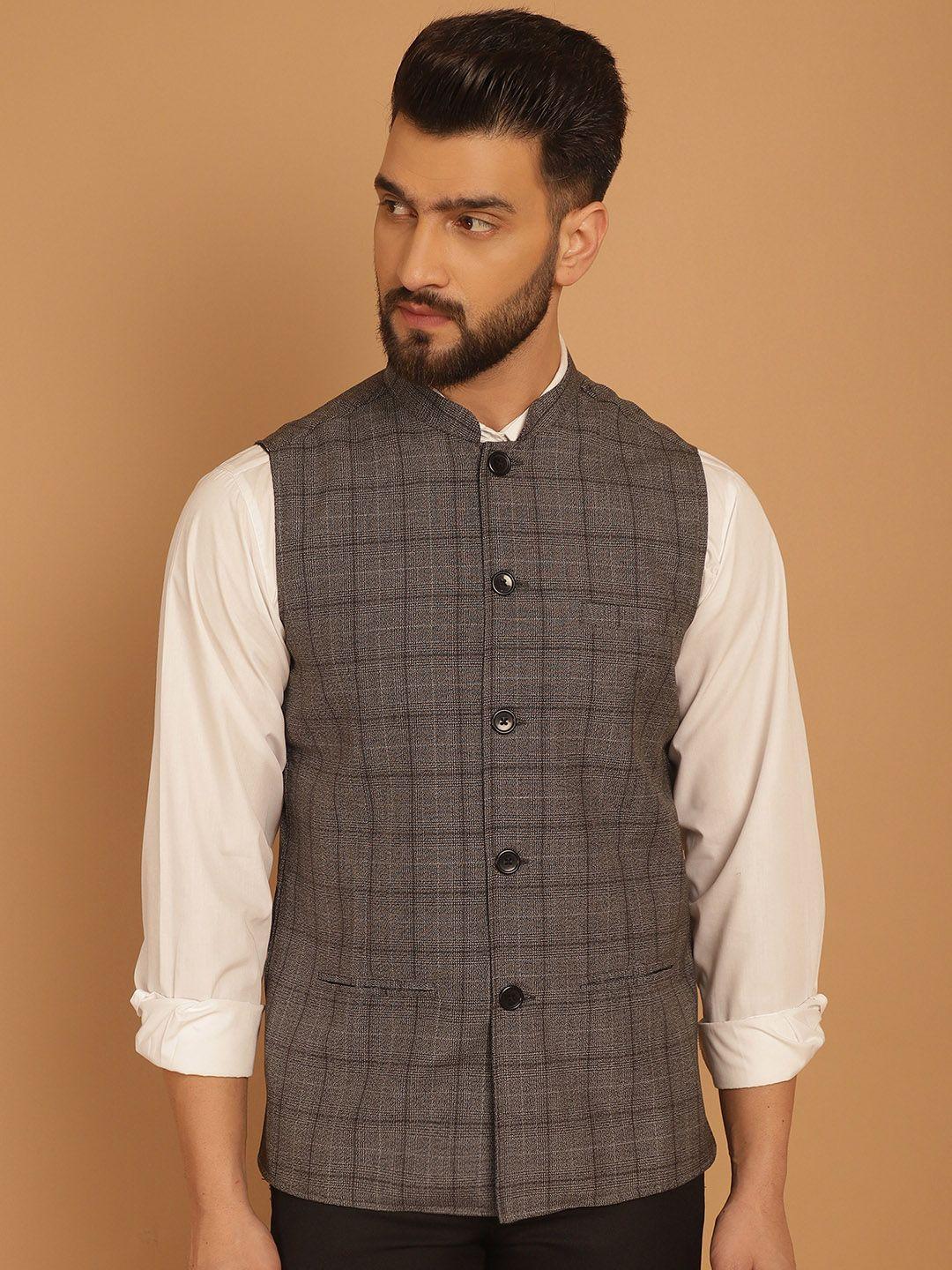 even checked nehru jackets