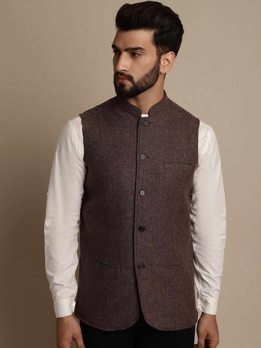 even mandarin collar nehru jacket